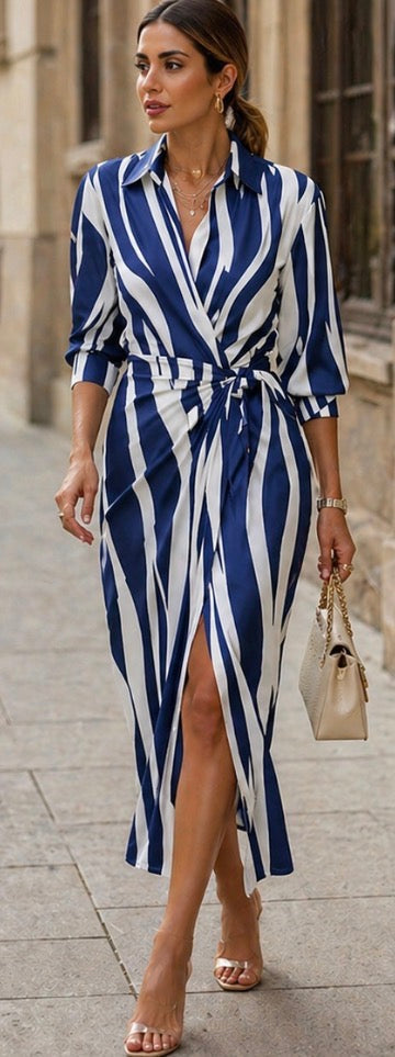 Diane & Susan™| Printed Wrap Dress