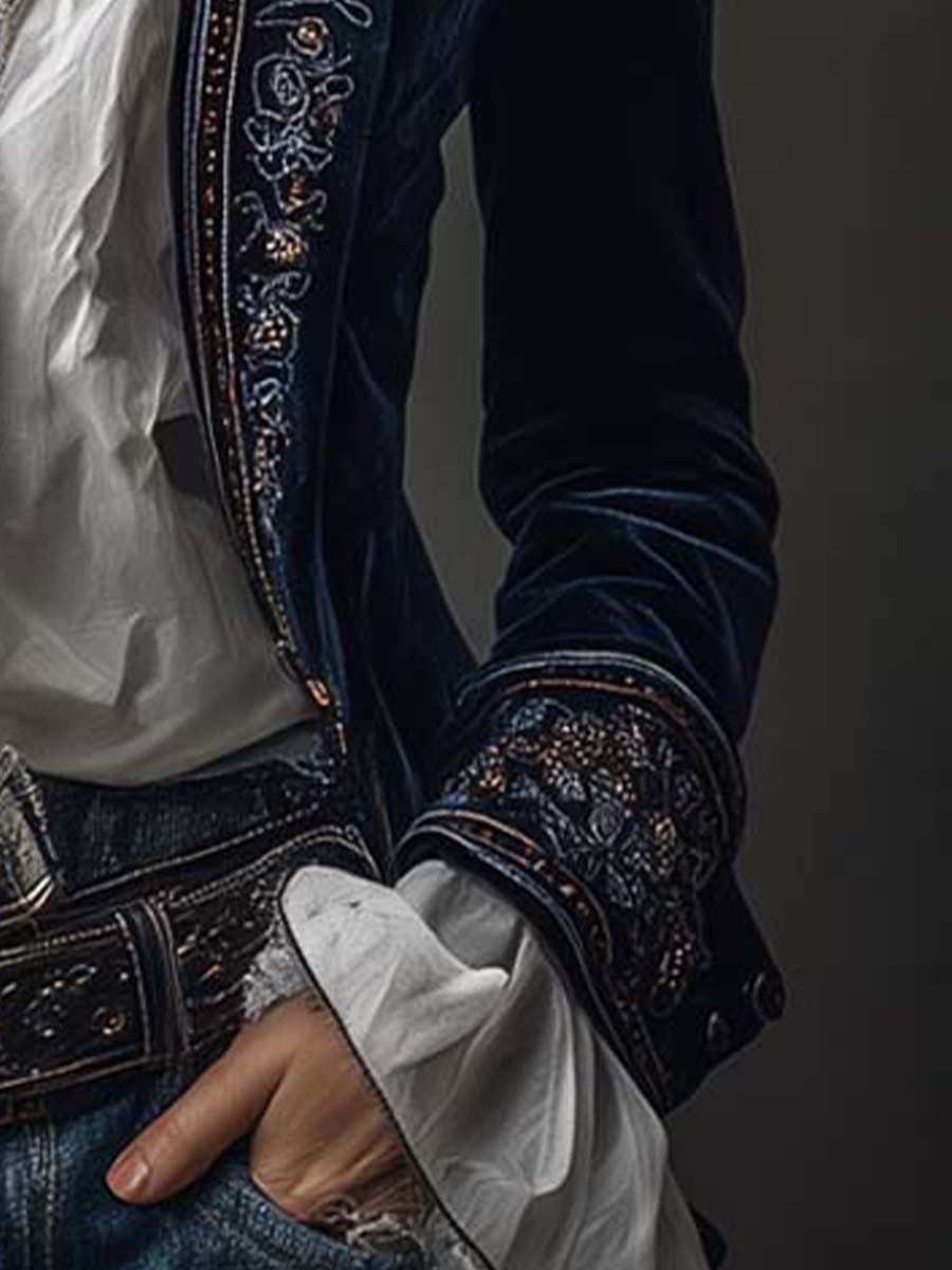 Anastasia | Embroidered Longline Jacket