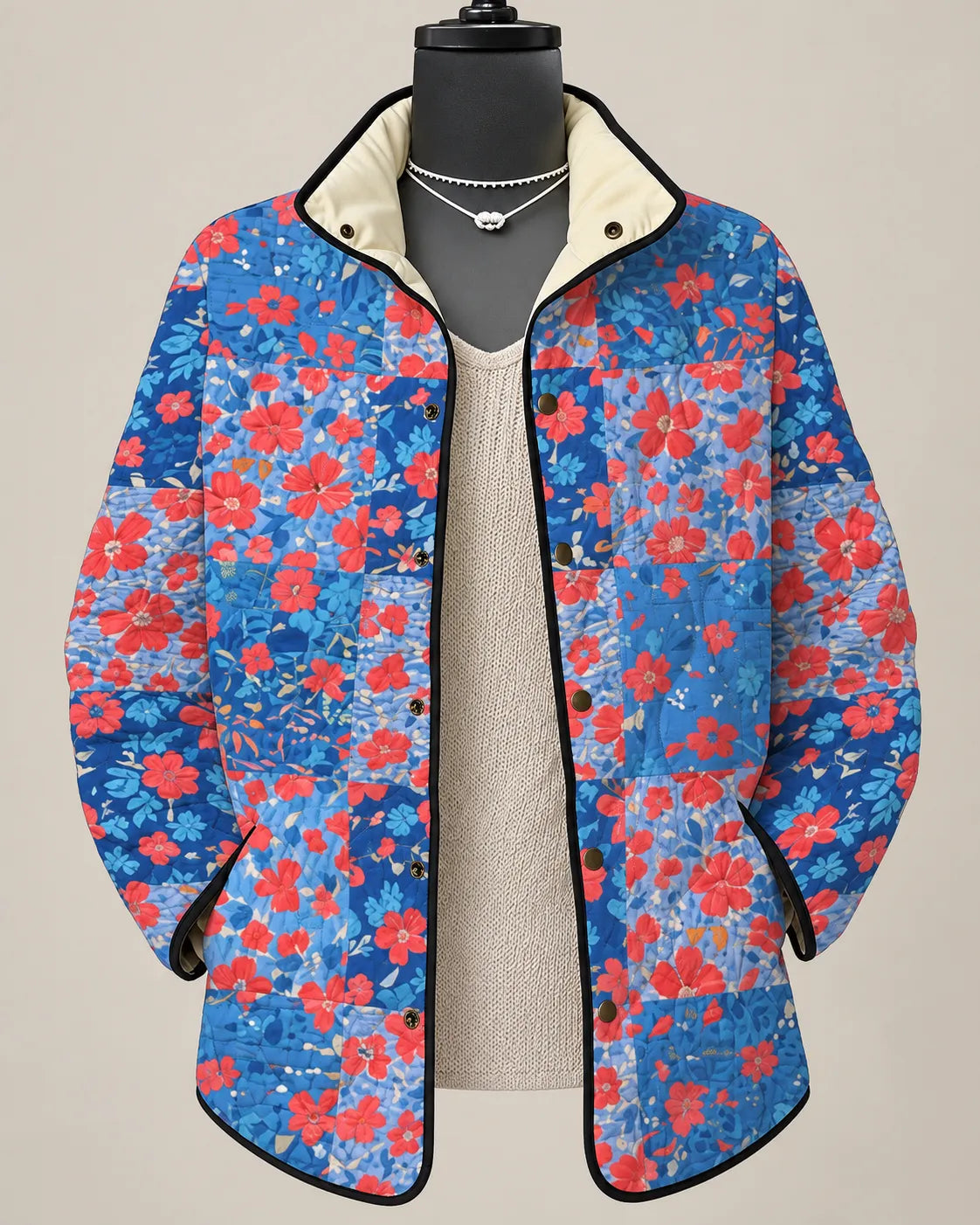 Rosalie Bloom Patchwork Floral Quilted Jacket