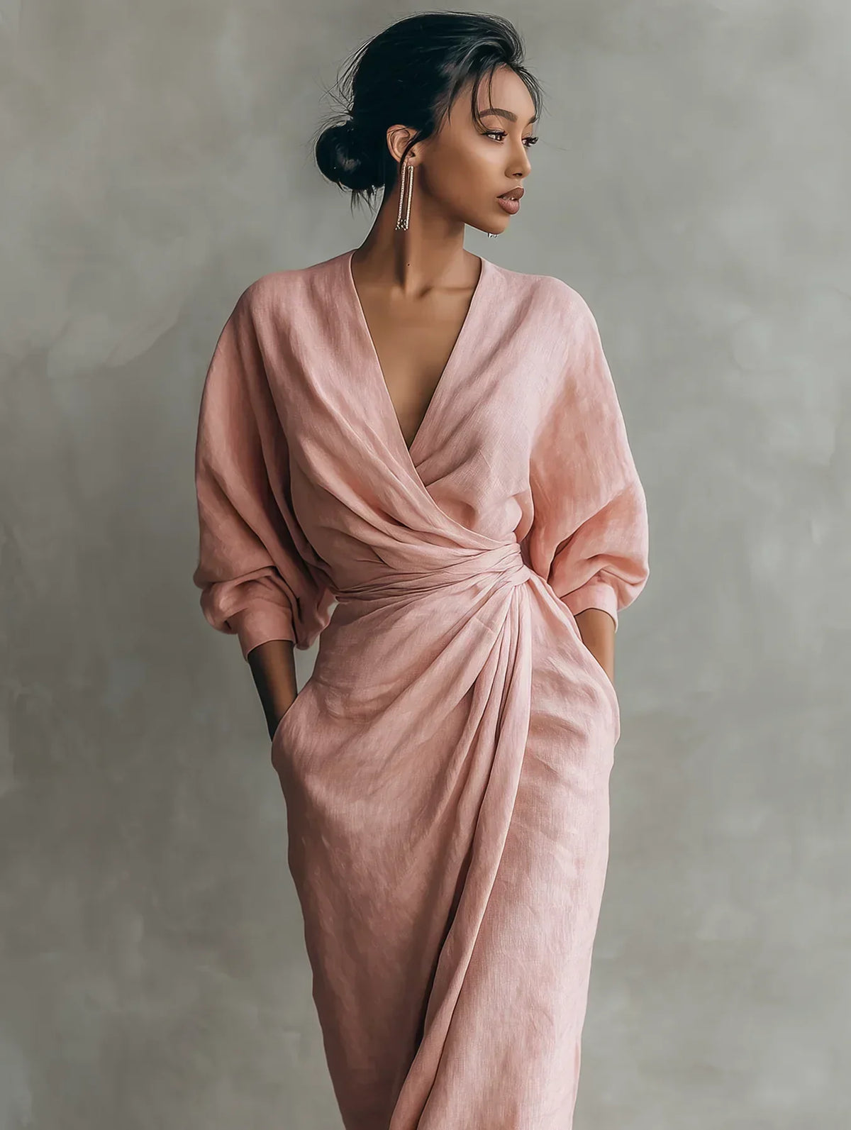 Marisol Maxi Dress with V-Neck