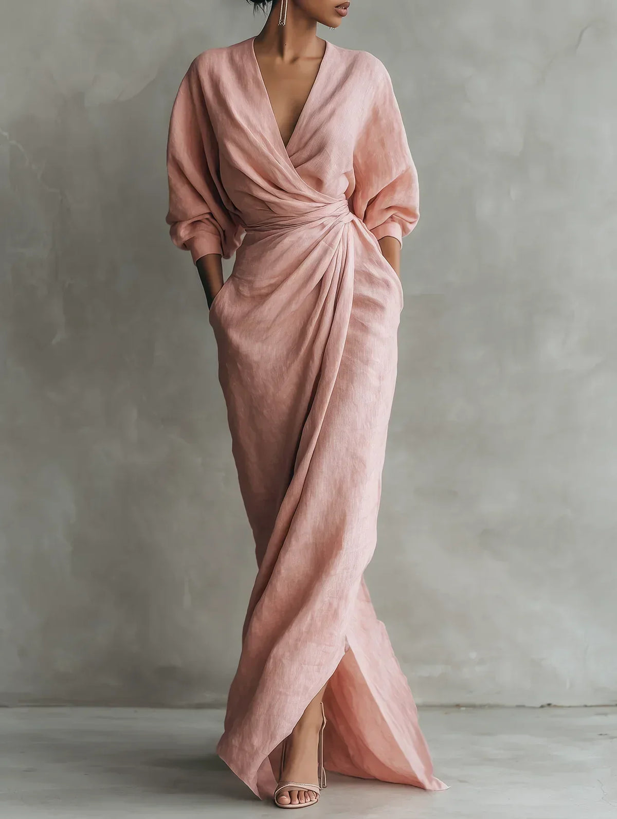 Marisol Maxi Dress with V-Neck