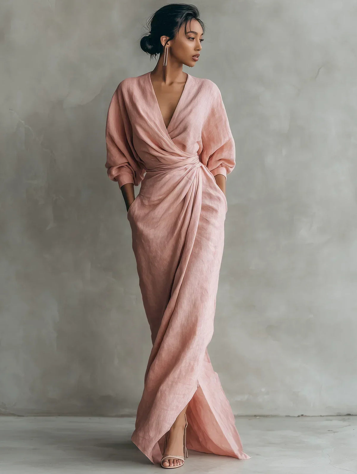 Marisol Maxi Dress with V-Neck