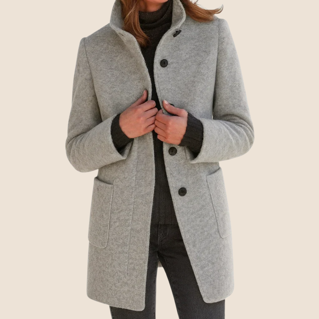 Margaux | Tailored Button-Front Midi Coat