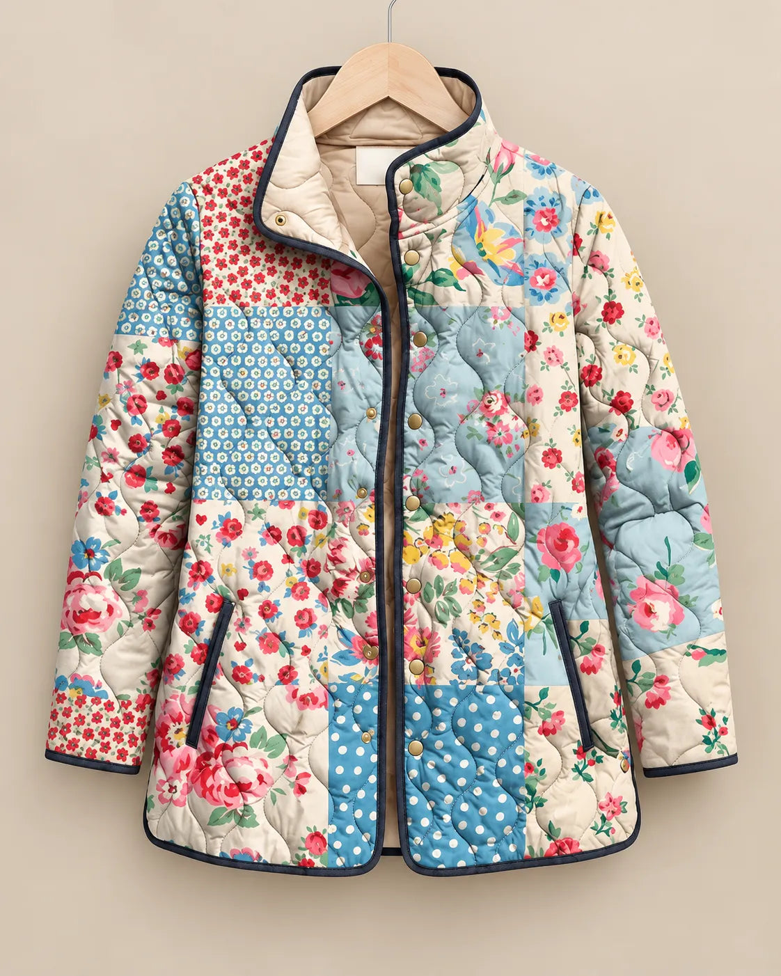 Elodie Patchwork Garden Quilted Jacket