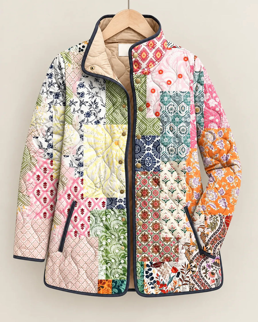 Eliana Heritage Patchwork Quilted Jacket