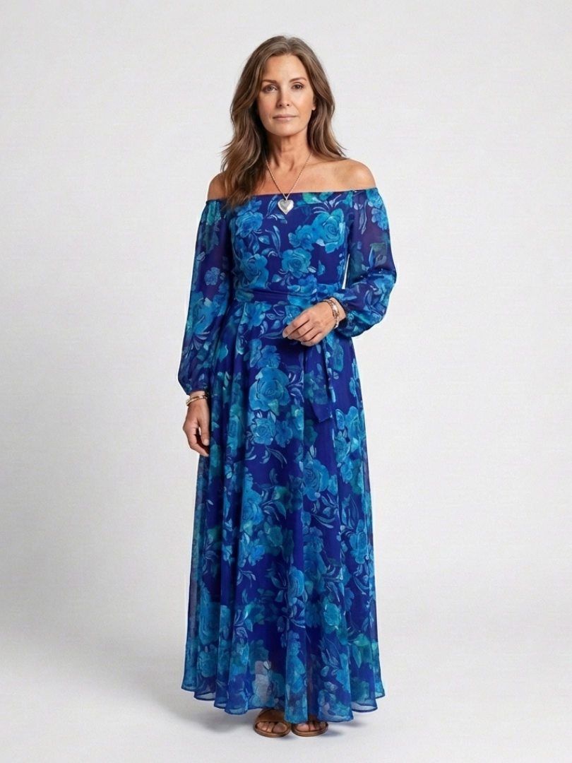 Diane & Susan™ | Off Shoulder Floral Maxi Dress