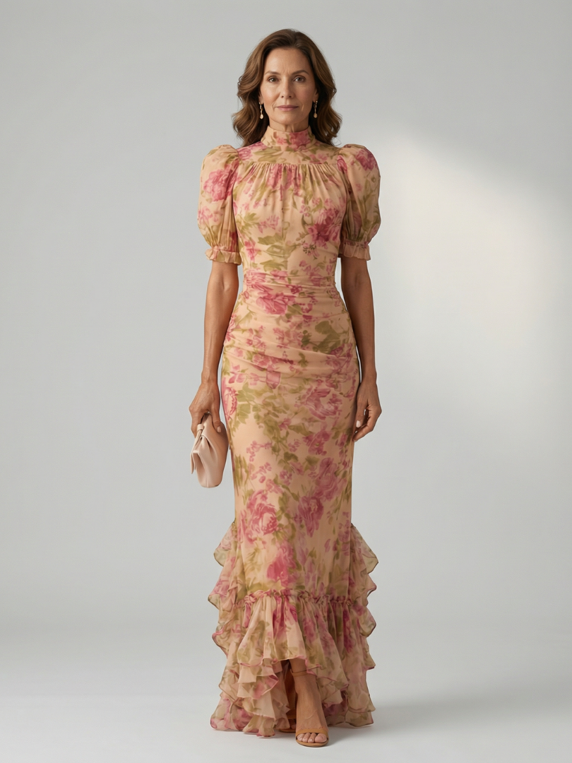 Diane & Susan Gentle High Neck Maxi Dress