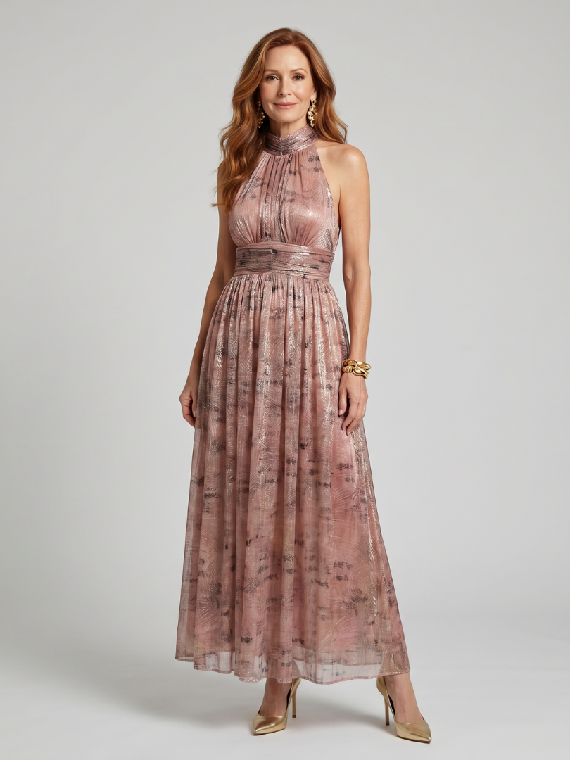 Diane & Susan Textured Finish Sleeveless Midi Dress