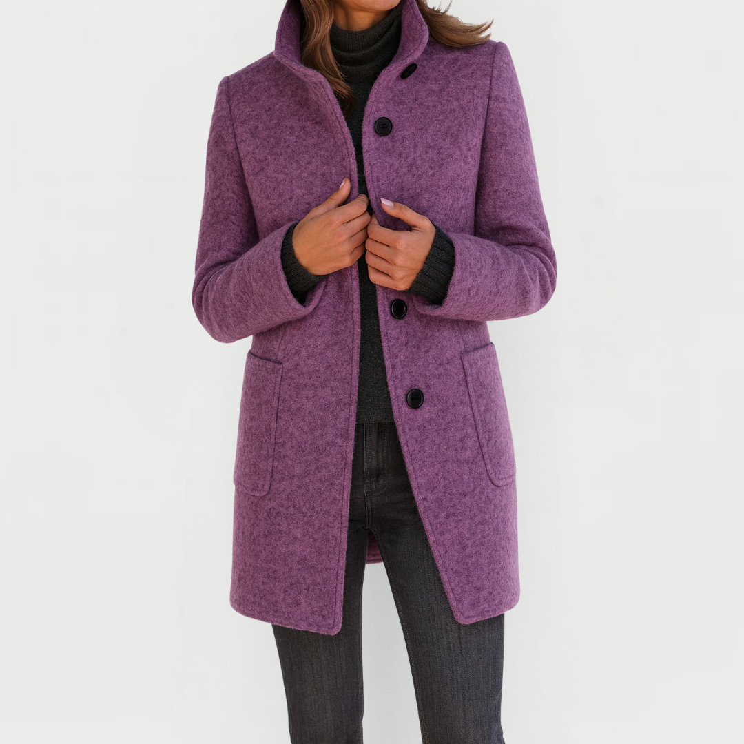 Margaux | Tailored Button-Front Midi Coat