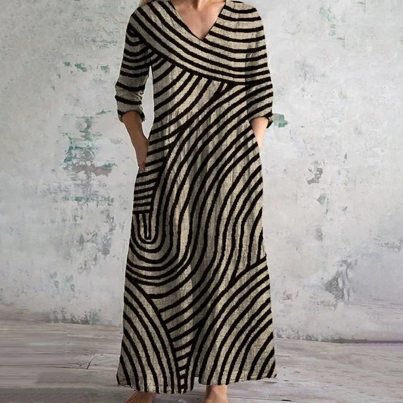 NAOMI™ | Vintage Striped Dress
