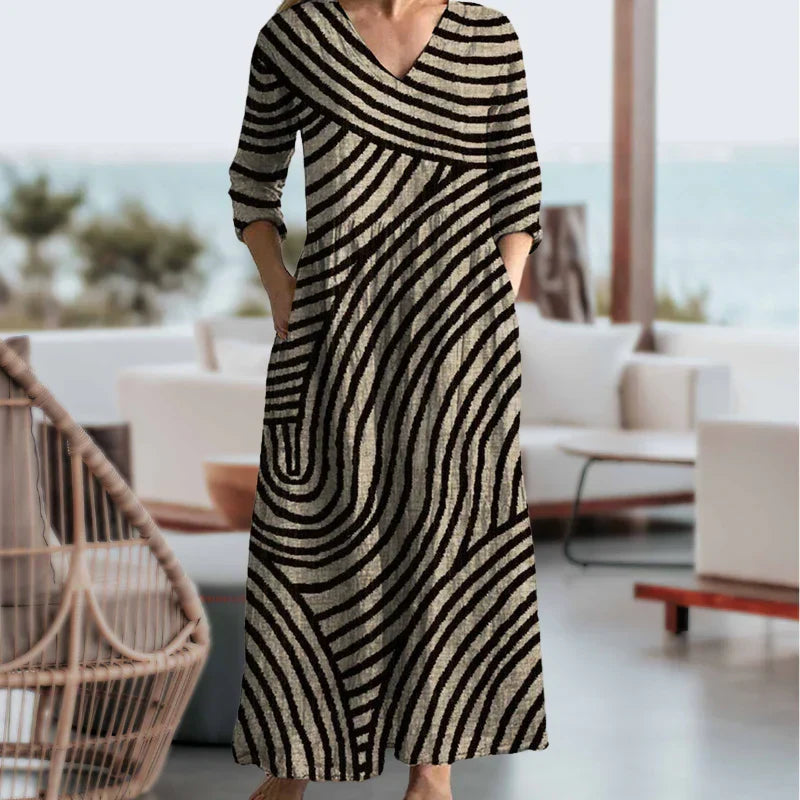 NAOMI™ | Vintage Striped Dress