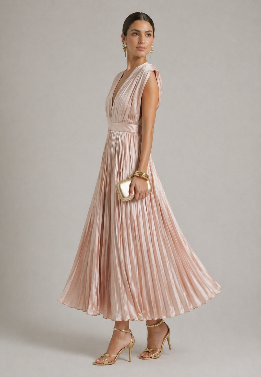Diane & Susan™ | Timeless Pleated Midi Dress