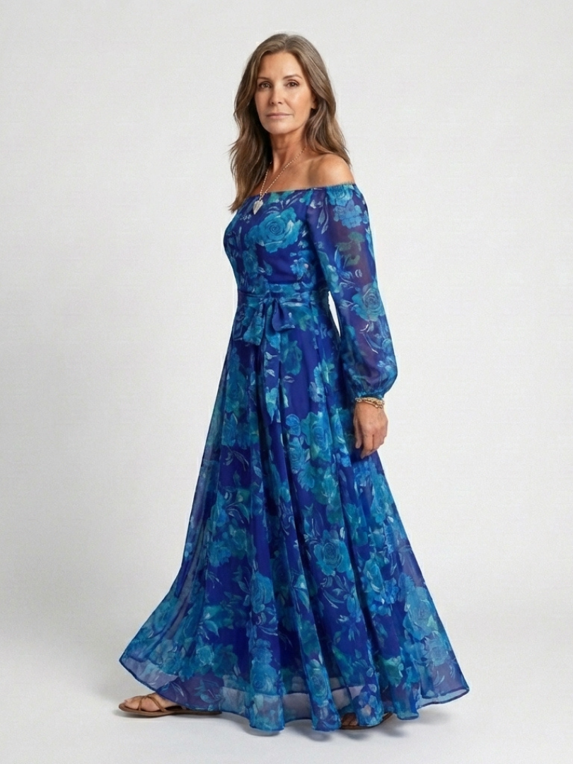 Diane & Susan™ | Off Shoulder Floral Maxi Dress