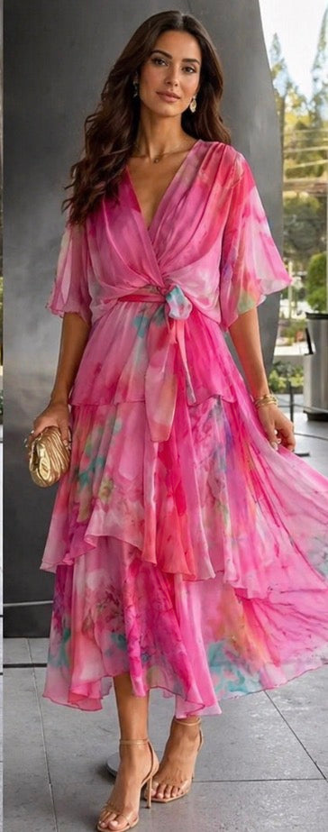 Diane & Susan™ |Layered Floral Sun Dress