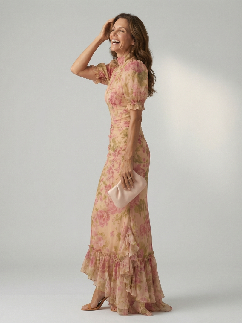 Diane & Susan Gentle High Neck Maxi Dress