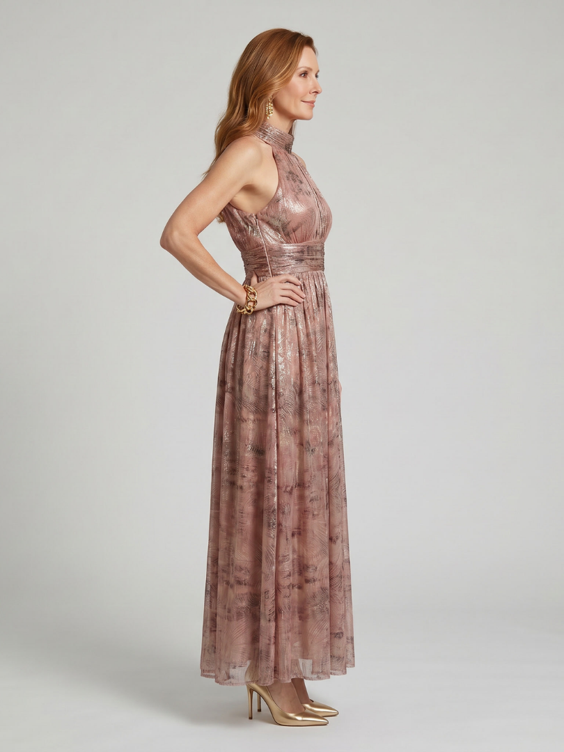 Diane & Susan Textured Finish Sleeveless Midi Dress