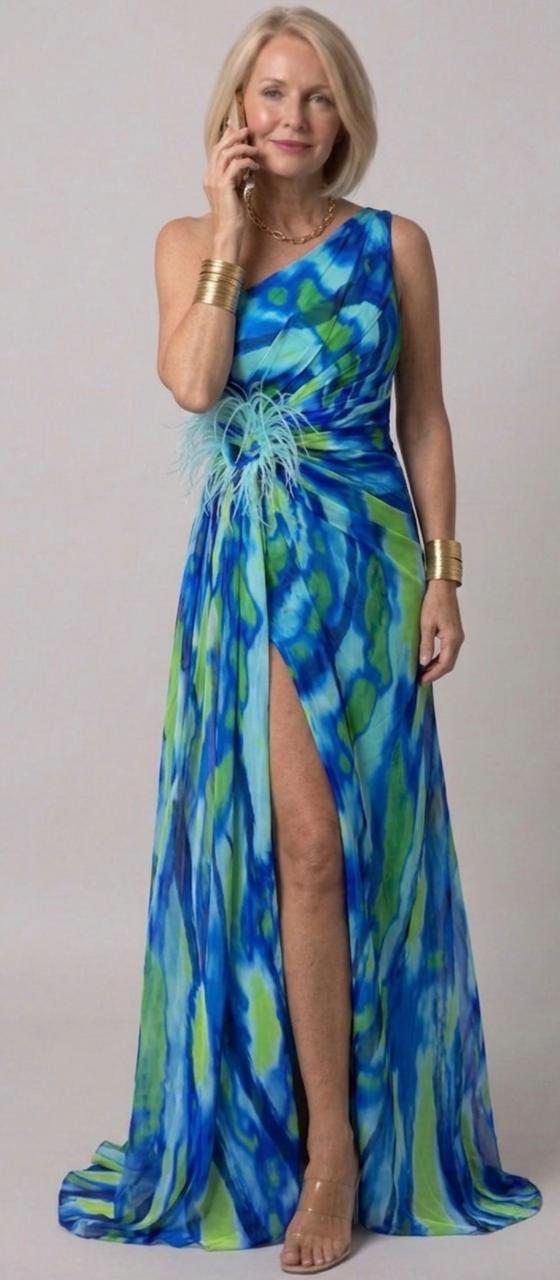 Diane & Susan™ | Vibrant Draped Dress