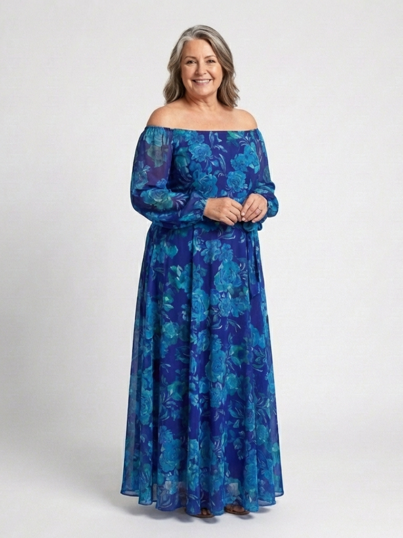 Diane & Susan™ | Off Shoulder Floral Maxi Dress