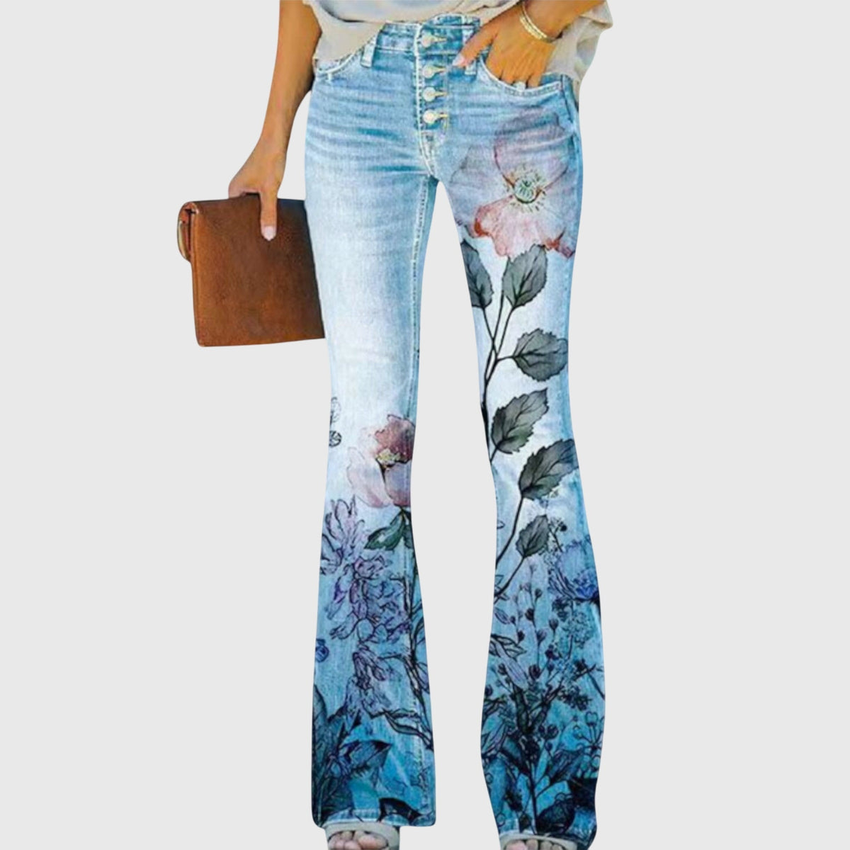 Women Pants with Flowers