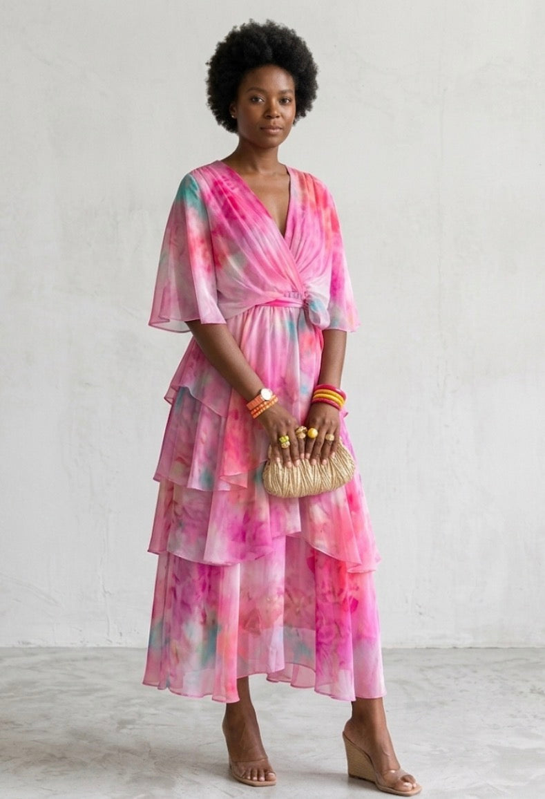 Diane & Susan™ |Layered Floral Sun Dress
