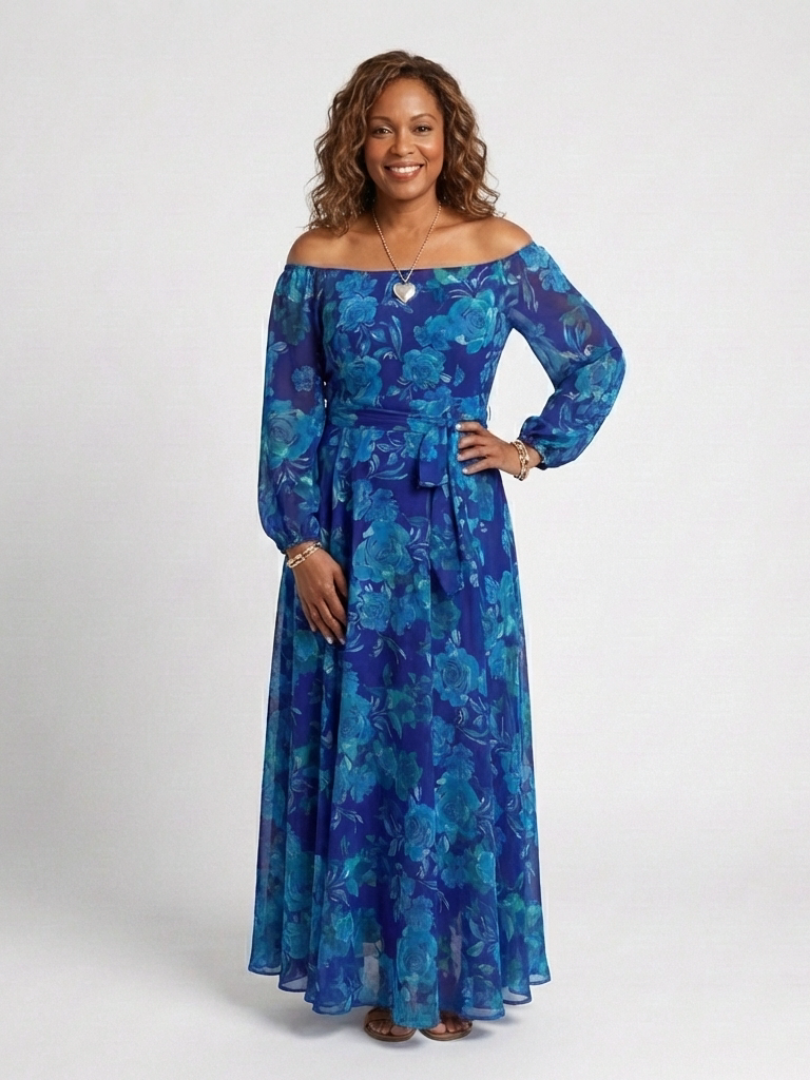 Diane & Susan™ | Off Shoulder Floral Maxi Dress