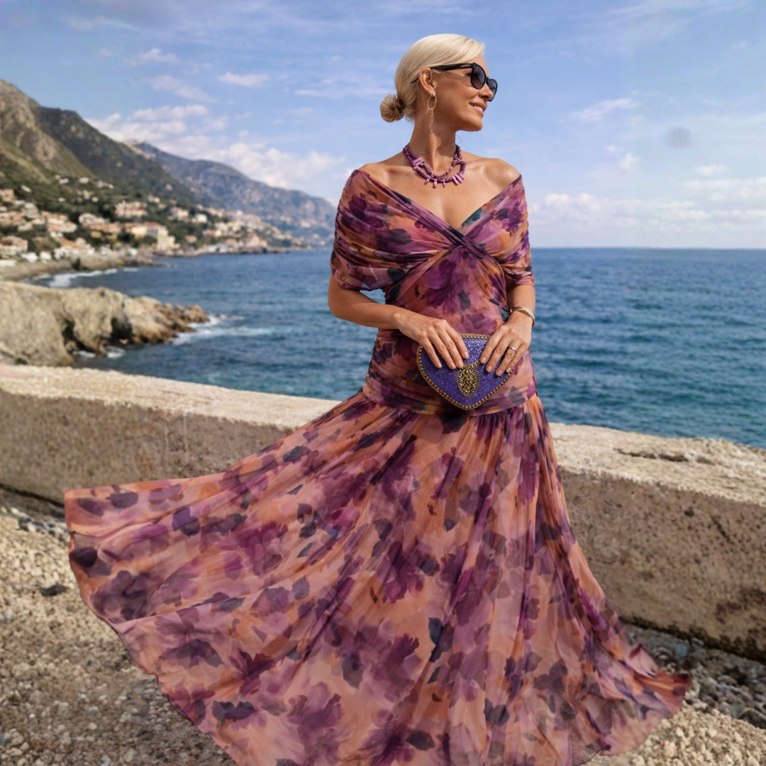 Odette | Tummy Flattering Off Shoulder Maxi Dress