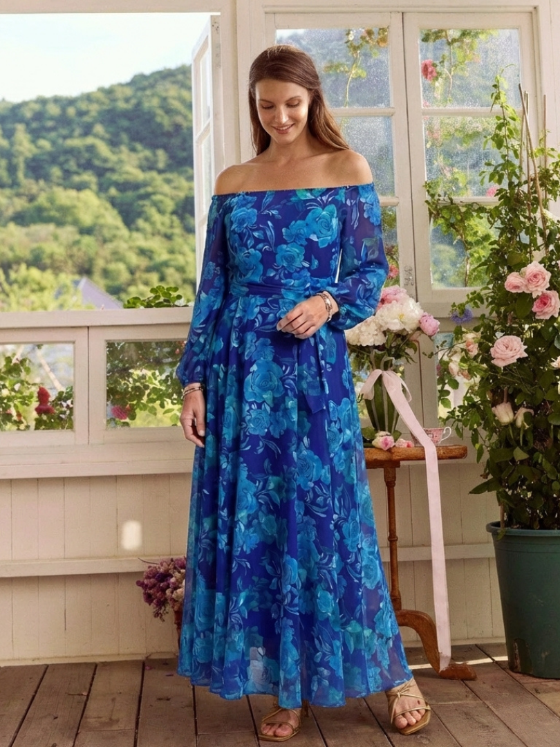 Diane & Susan™ | Off Shoulder Floral Maxi Dress