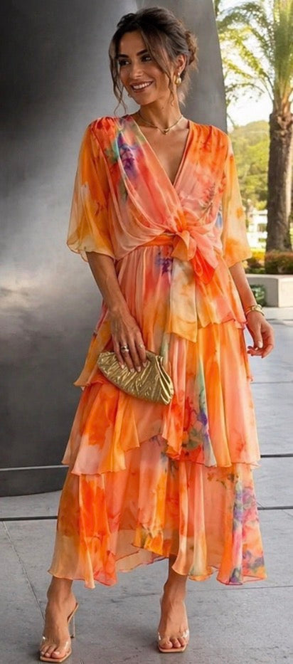 Diane & Susan™ |Layered Floral Sun Dress