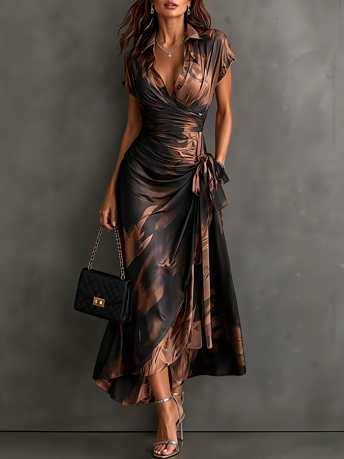 Colette | Elegant Wrap Midi Dress