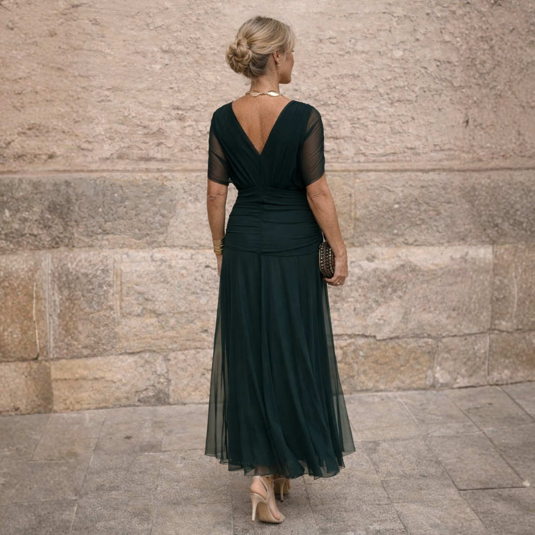 Odette | Tummy Flattering Off Shoulder Maxi Dress