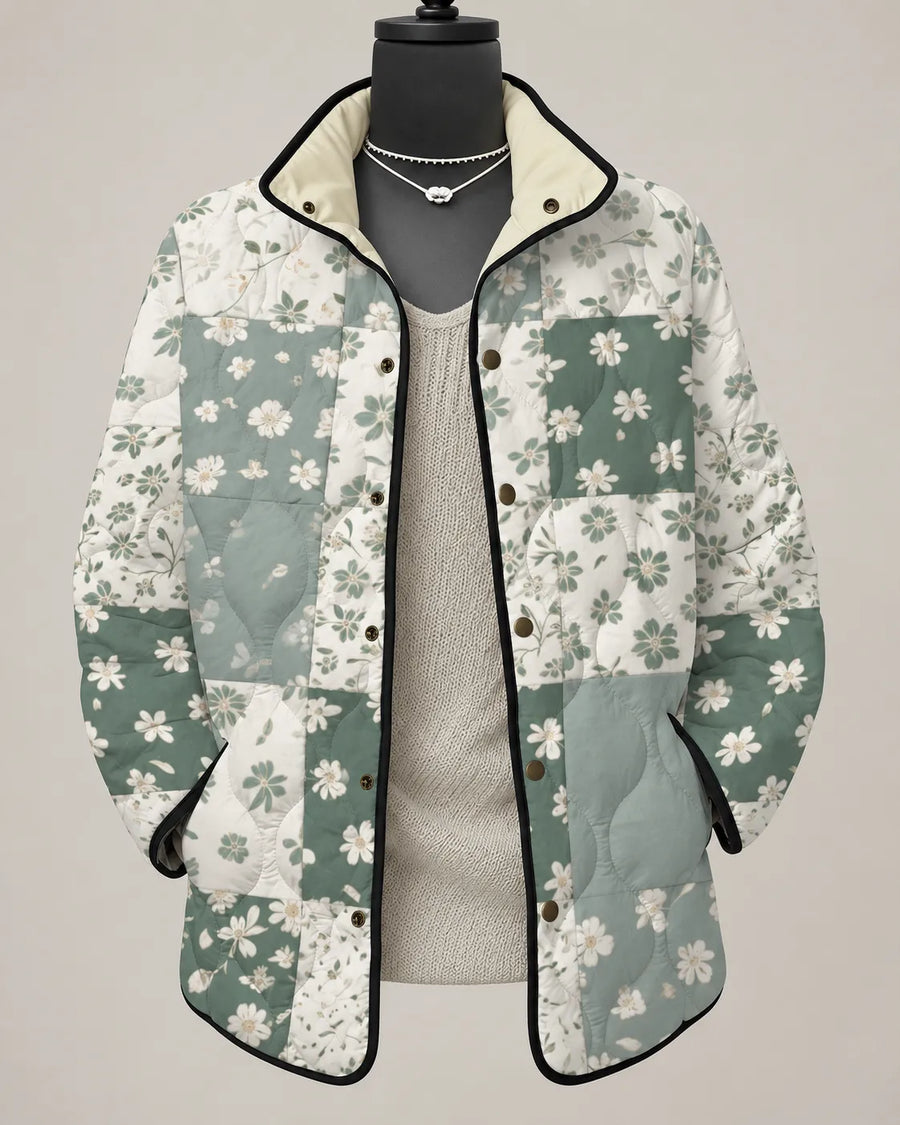 Elowen Meadow Patchwork Floral Quilted Jacket
