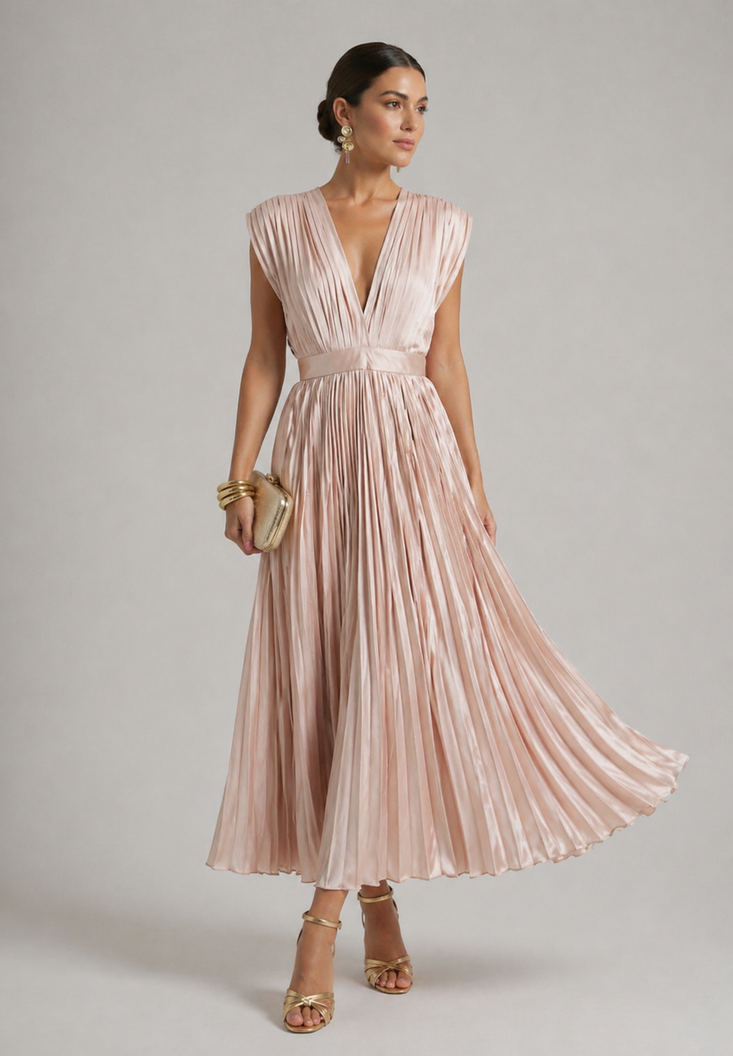 Diane & Susan™ | Timeless Pleated Midi Dress