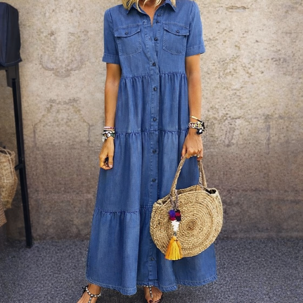 Diane & Susan | Button-Front Midi Dress