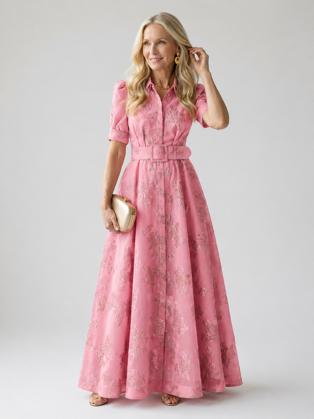Diane & Susan™ | Belted Floral Maxi Dress