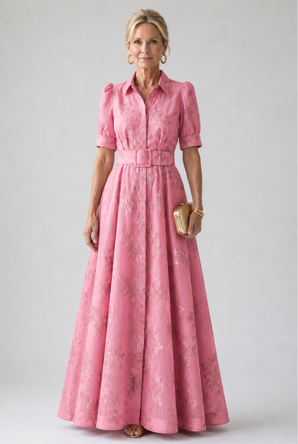 Diane & Susan™ | Belted Floral Maxi Dress