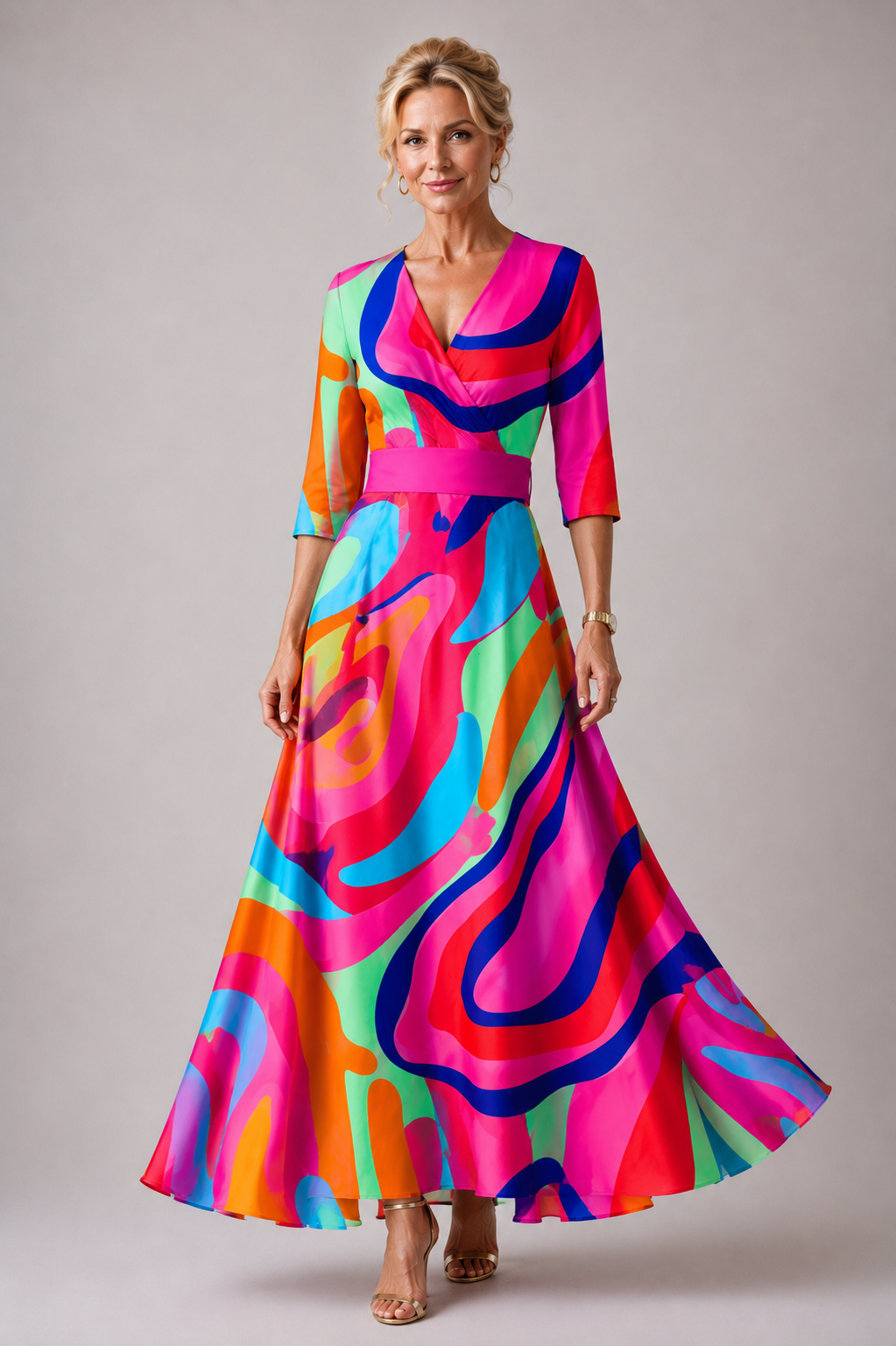 Diane & Susan™ | Comfortable dress for every day with V-neck
