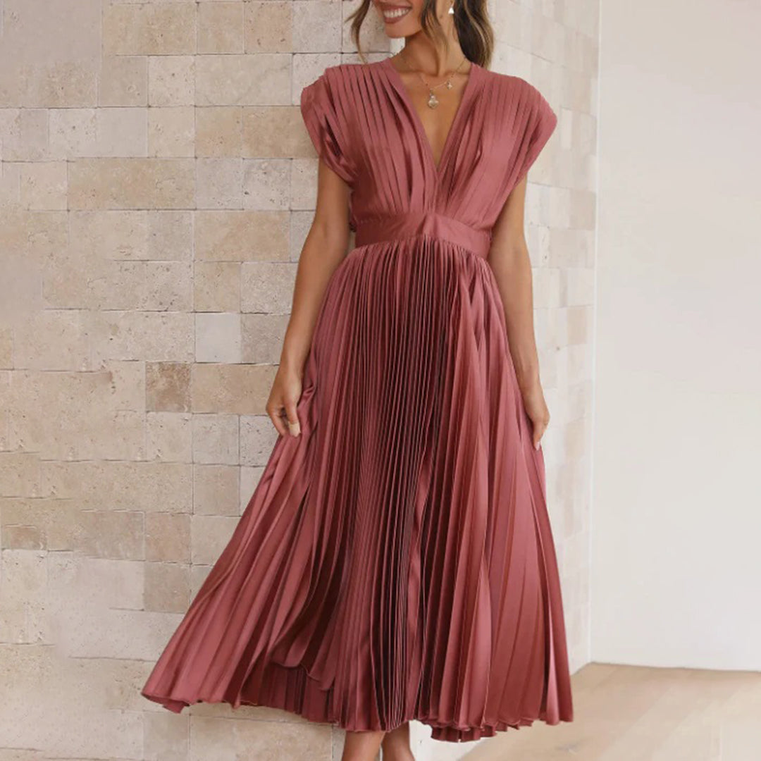 Diane & Susan™ | Timeless Pleated Midi Dress