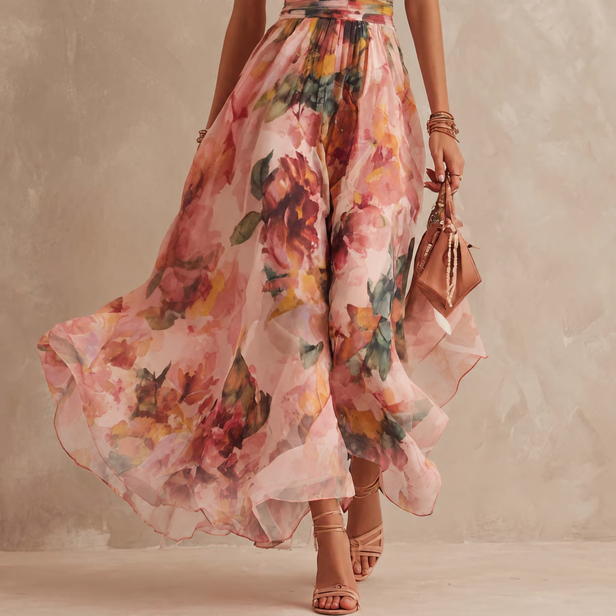Adeline | One-Shoulder Floral Dress