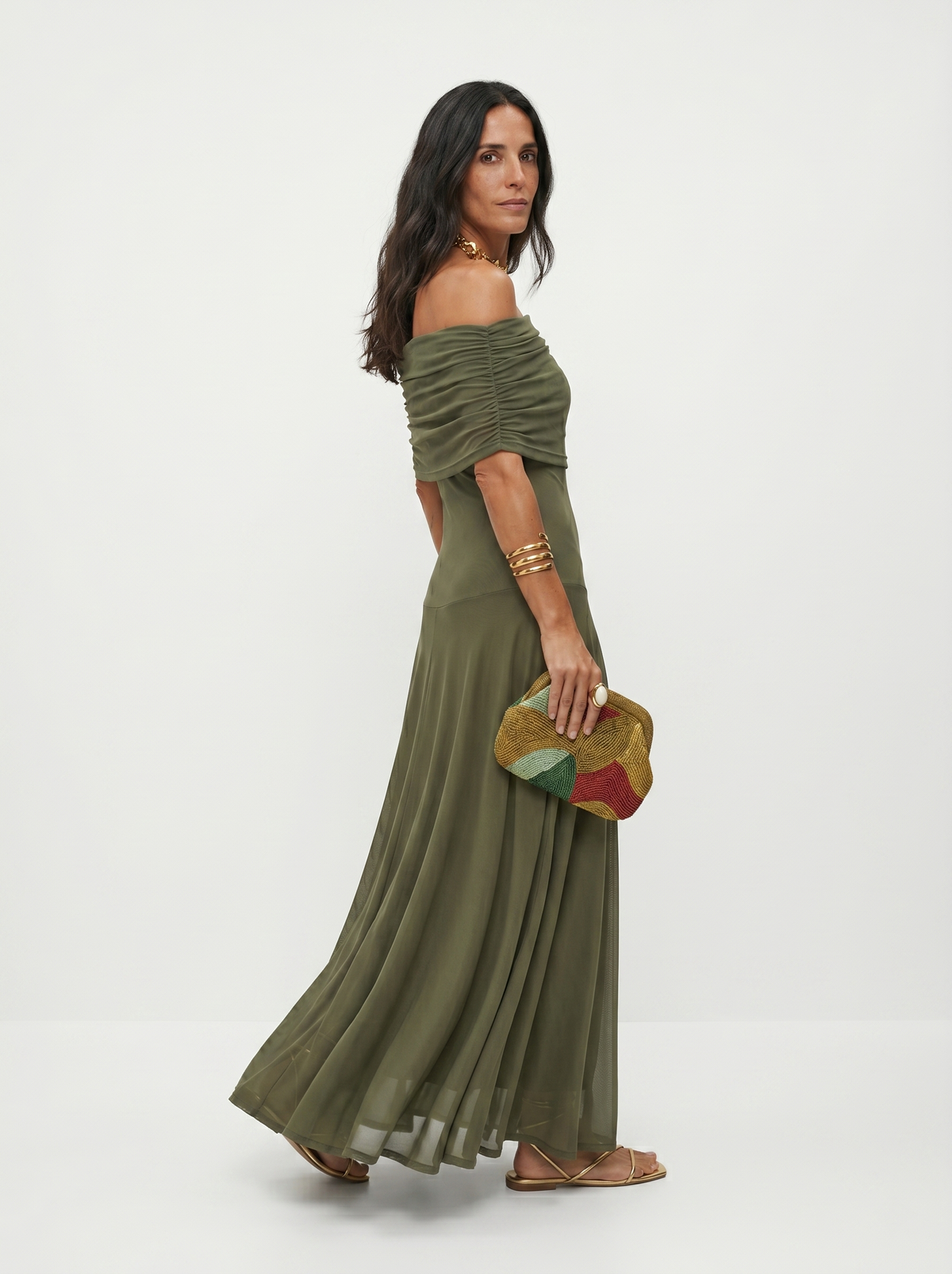 Isabella One-Shoulder Print Maxi Dress