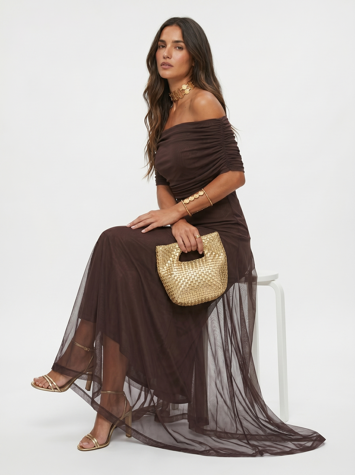 Isabella One-Shoulder Print Maxi Dress