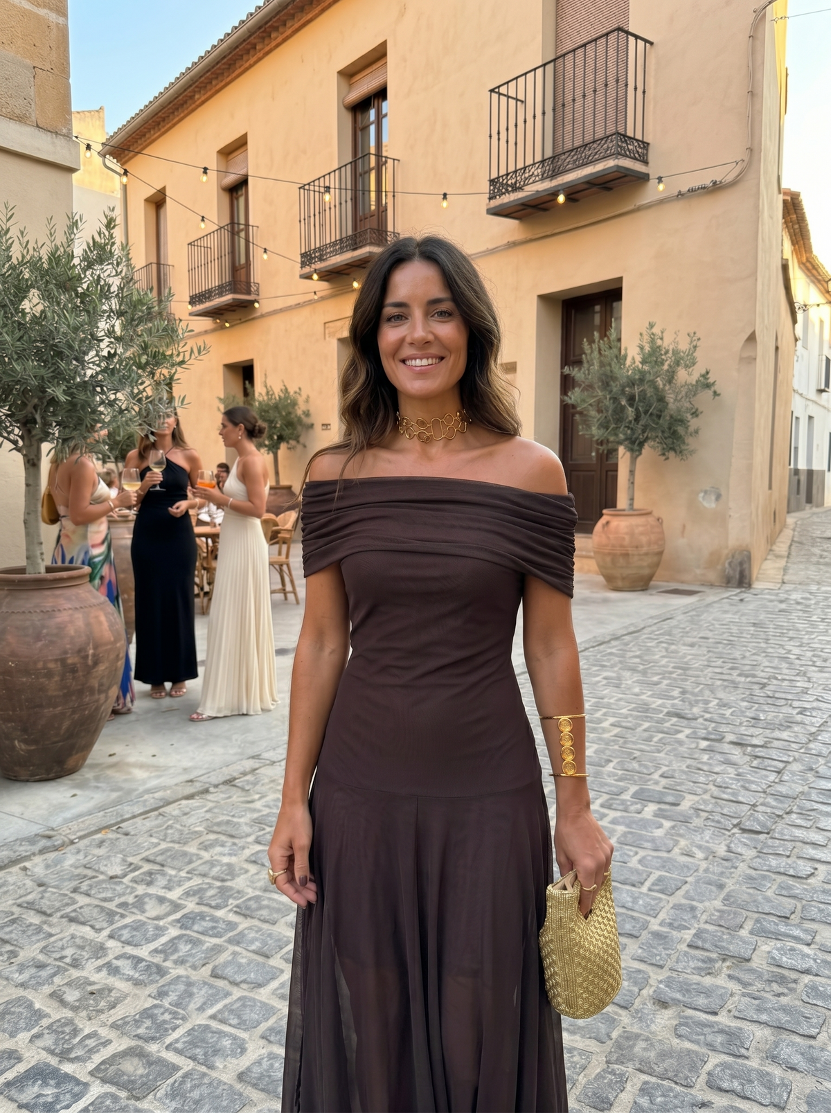 Isabella One-Shoulder Print Maxi Dress