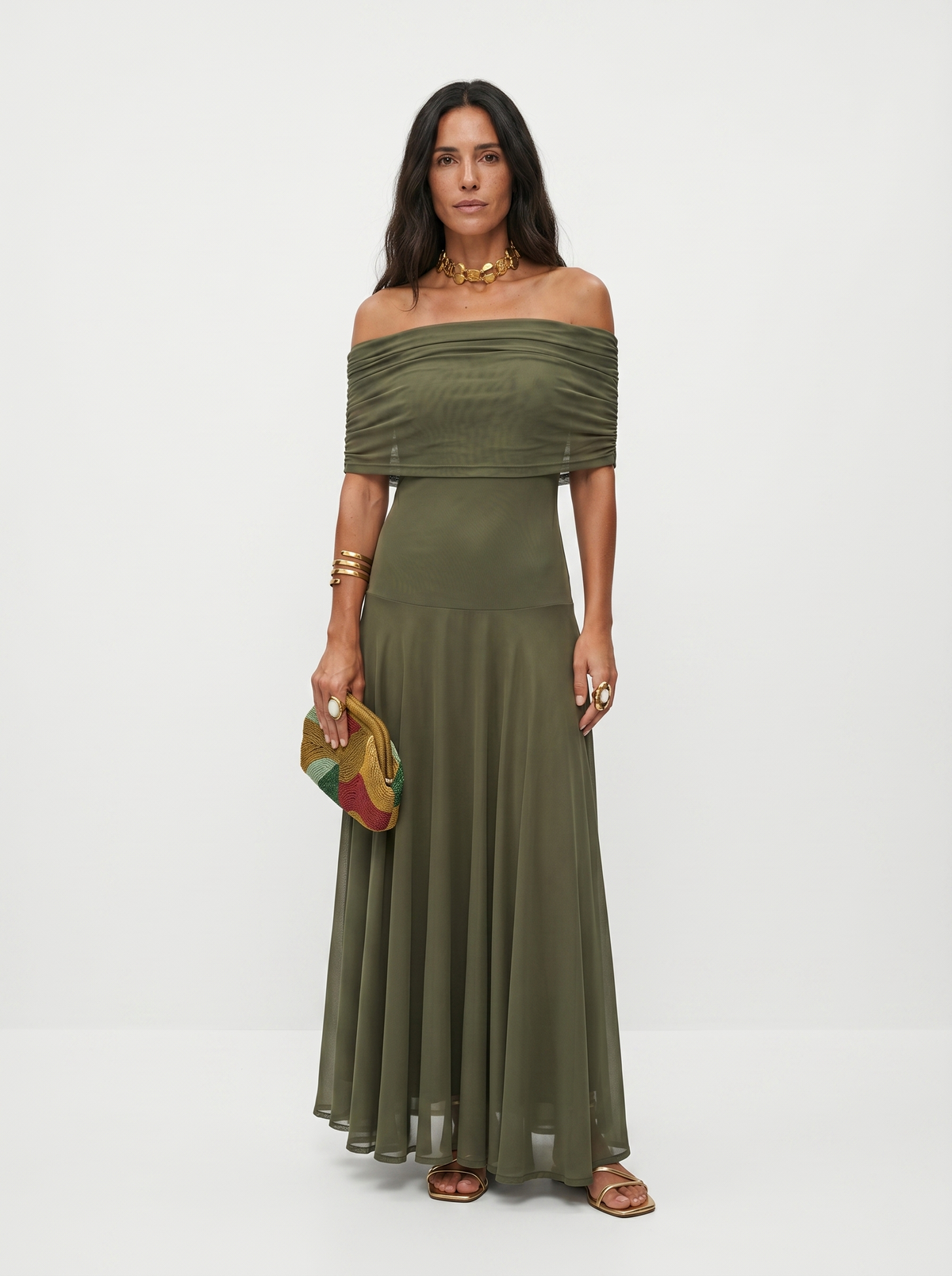 Isabella One-Shoulder Print Maxi Dress