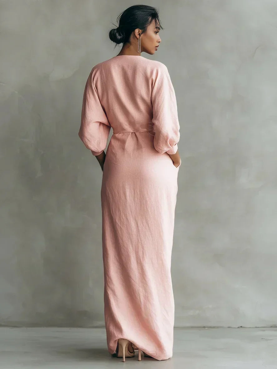 Marisol Maxi Dress with V-Neck