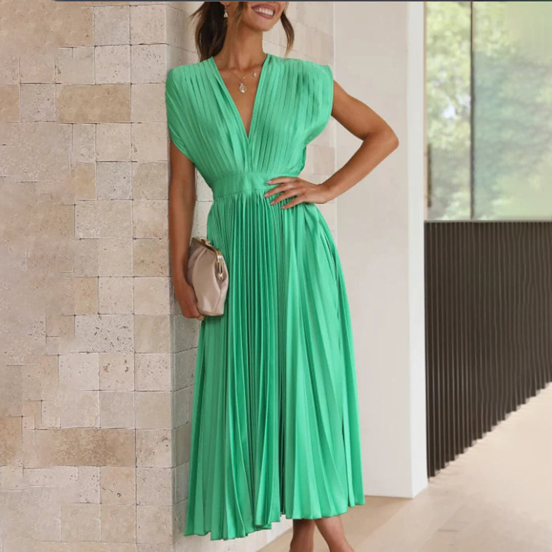 Diane & Susan™ | Timeless Pleated Midi Dress