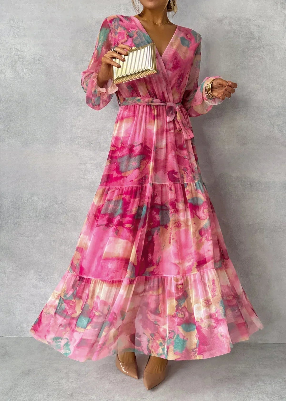 Diane & Susan™ | Wrap Dress with Floral Print