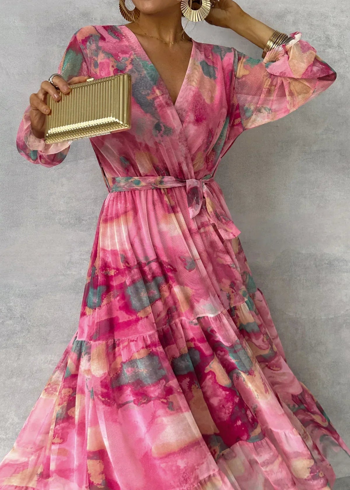 Diane & Susan™ | Wrap Dress with Floral Print