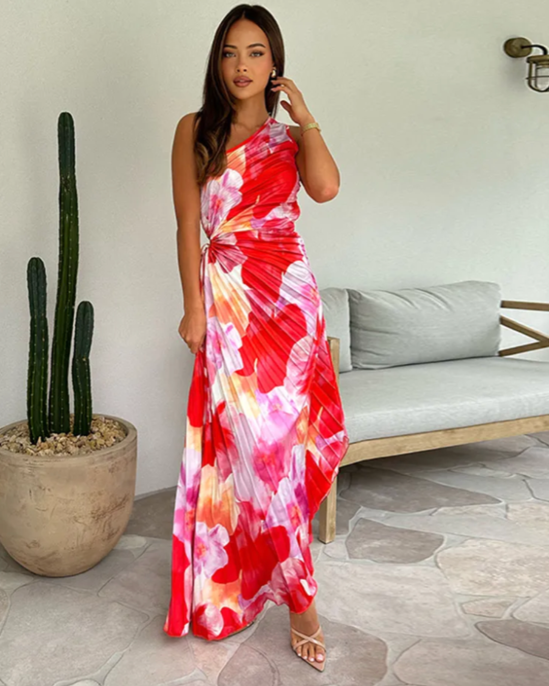 Diane & Susan™ | Vibrant Tropical Evening Dress
