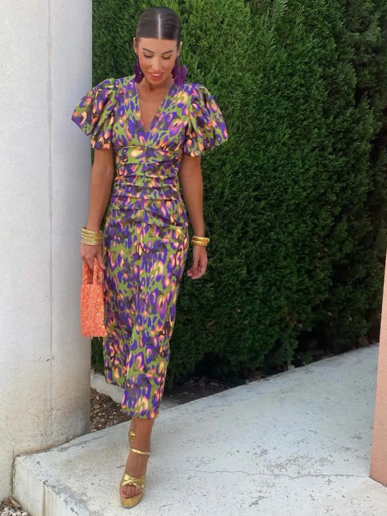 Diane & Susan™ | Vivid Pleated Midi Dress