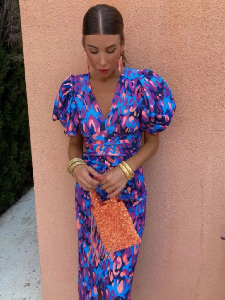 Diane & Susan™ | Vivid Pleated Midi Dress