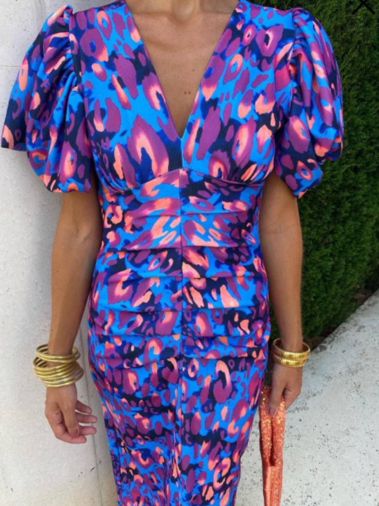 Diane & Susan™ | Vivid Pleated Midi Dress